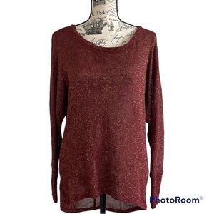 Nordstrom Gibson Red Sparkly Gibson Women's Top small